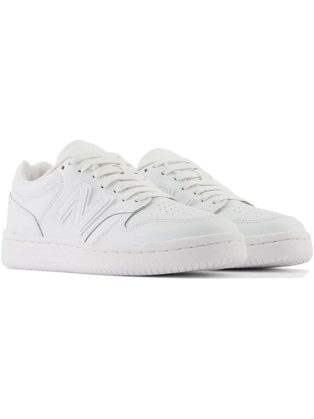 New Balance 480 white leather sneakers